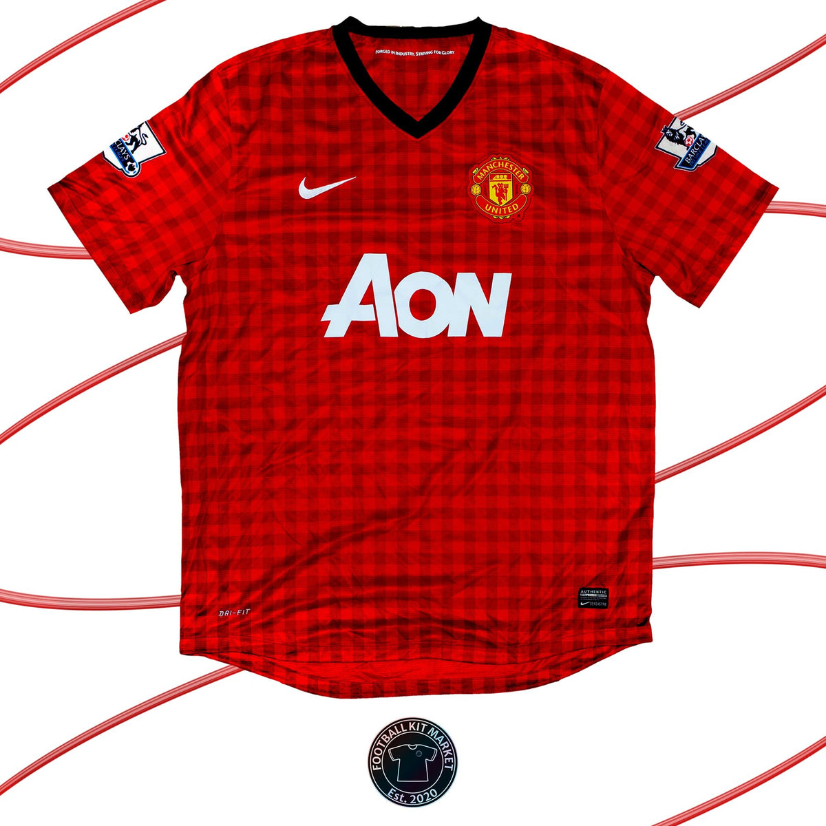 Genuine MANCHESTER UNITED Home (2012-2013) - NIKE (XL) - Product Image from Football Kit Market