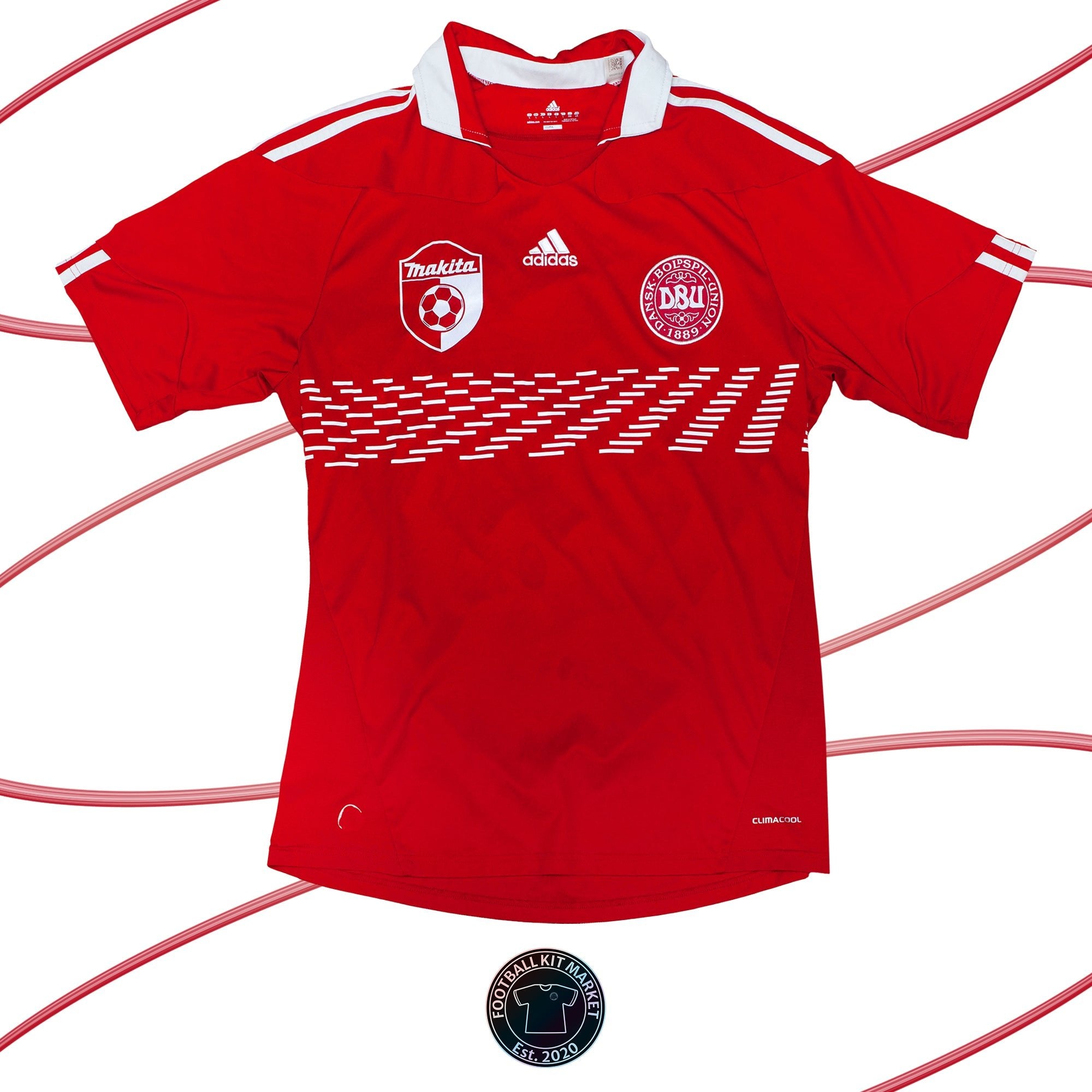 Genuine DENMARK Fan Shirt (2010-2012) - ADIDAS (L) - Product Image from Football Kit Market