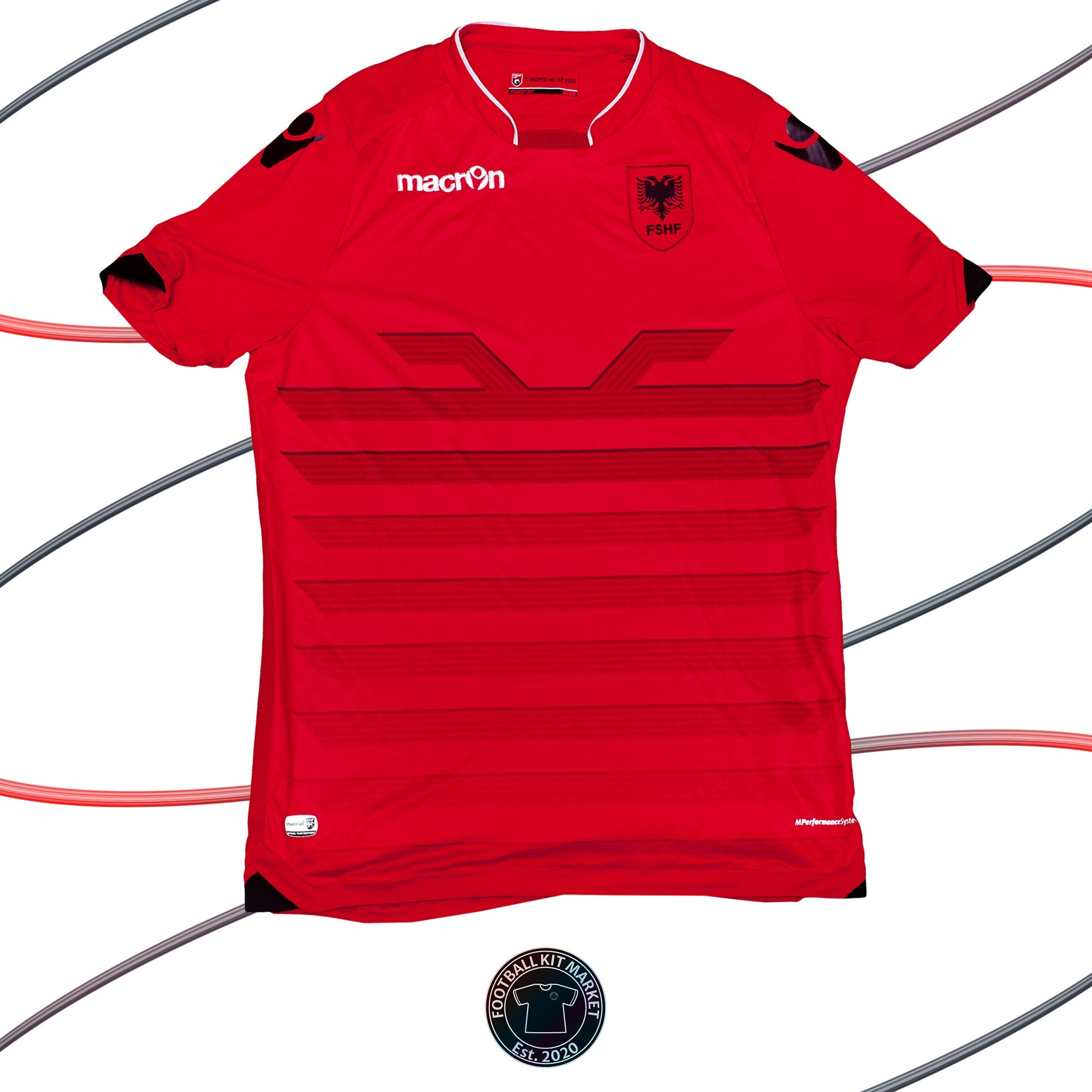 Genuine ALBANIA Home (2016-2017) - MACRON (L) - Product Image from Football Kit Market