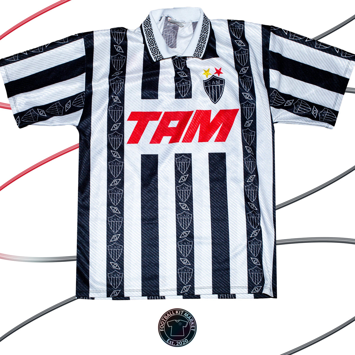 Genuine ATLETICO MINEIRO Fan Shirt (1995-1996) - ESPORTES CAMISA (M) - Product Image from Football Kit Market