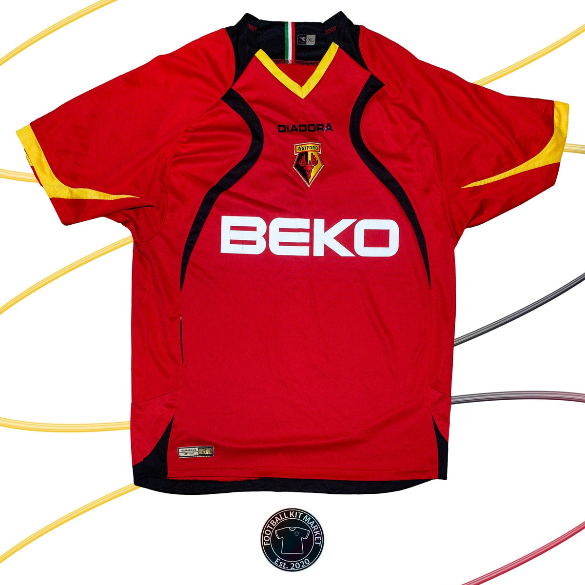 Genuine WATFORD Away (2007-2008) - DIADORA (XL) - Product Image from Football Kit Market