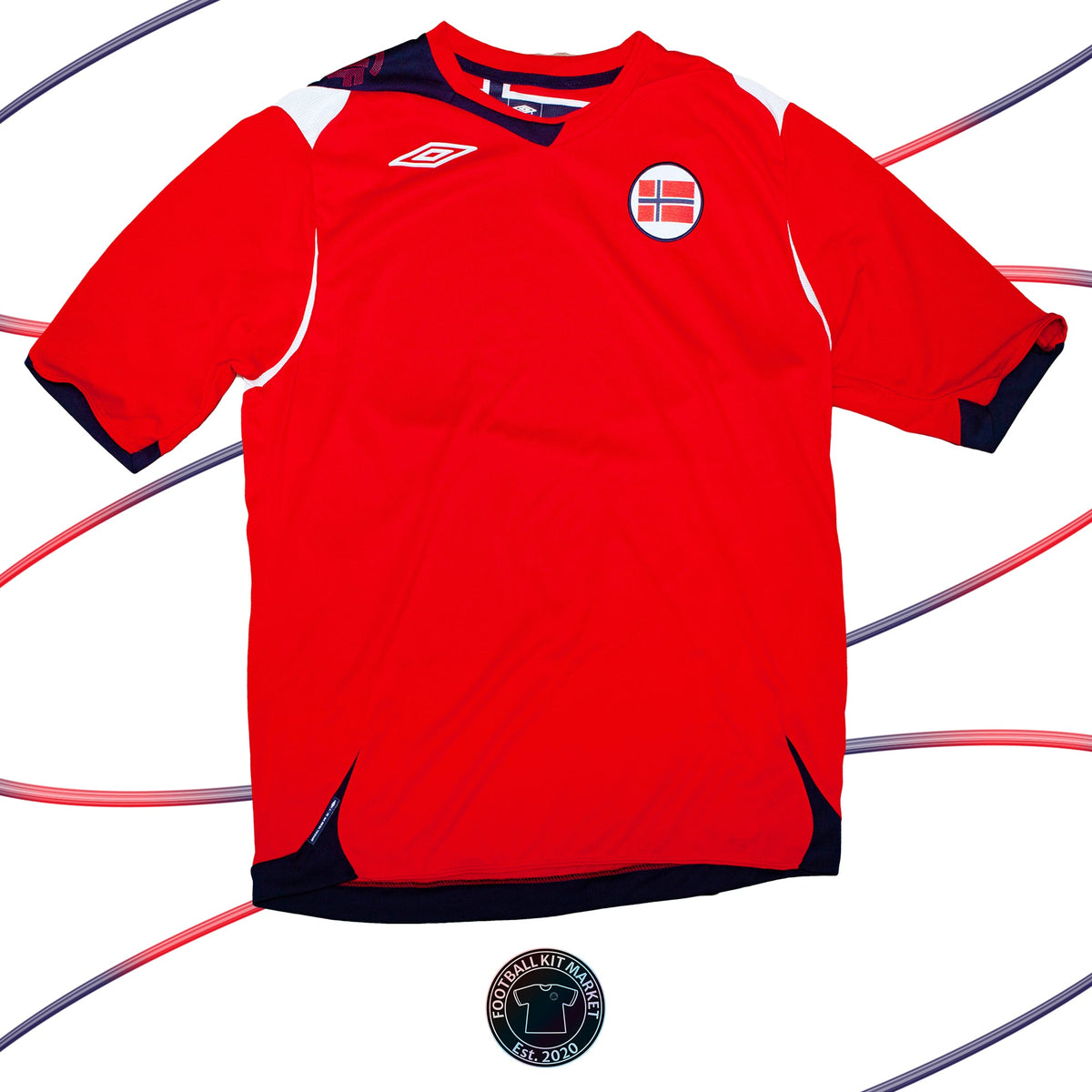 Genuine NORWAY Home Shirt (2008-2009) - UMBRO (L) - Product Image from Football Kit Market