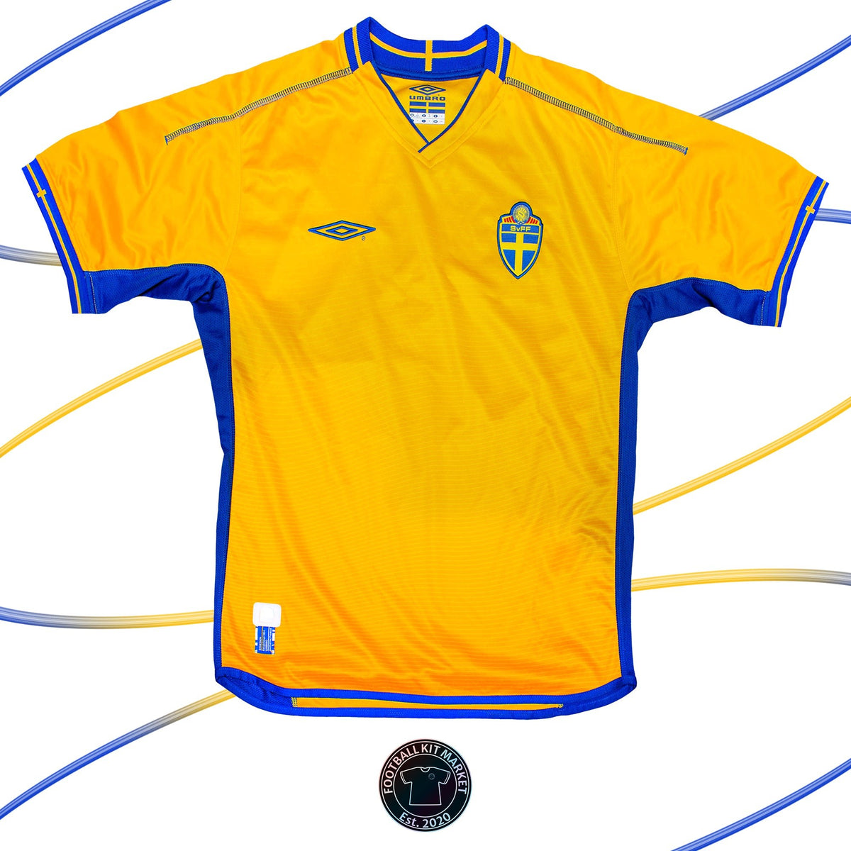 Genuine SWEDEN Home (2003-2005) - UMBRO (M) - Product Image from Football Kit Market