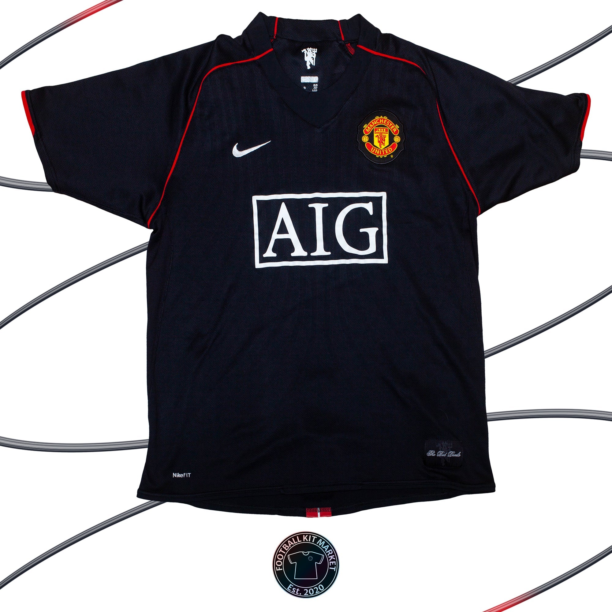 Genuine MANCHESTER UNITED Away Shirt (2007-2008) - NIKE (L) - Product Image from Football Kit Market