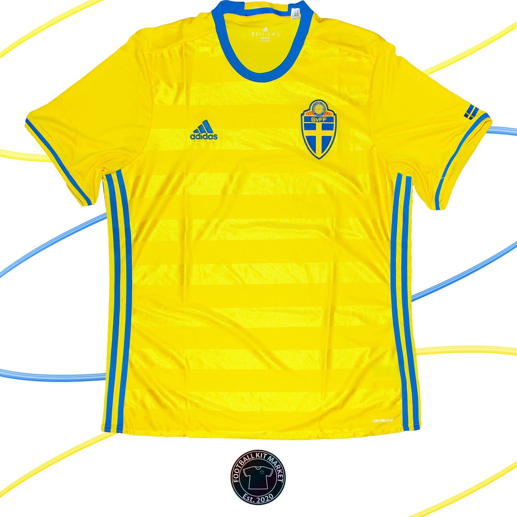 Genuine SWEDEN Home (2016-2017) - ADIDAS (XL) - Product Image from Football Kit Market