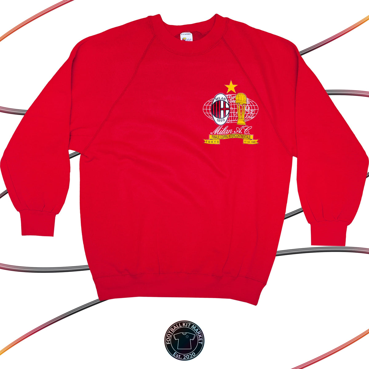 Genuine AC MILAN Jumper (1989) - Made by BASIC (L) - Product Image from Football Kit Market