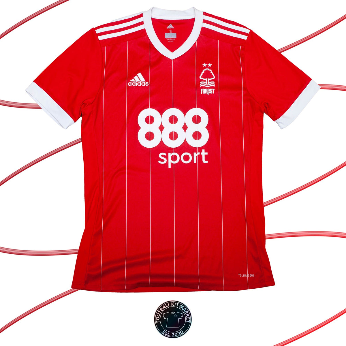 Genuine NOTTINGHAM FOREST Home Shirt (2017-2018) - ADIDAS (S) - Product Image from Football Kit Market