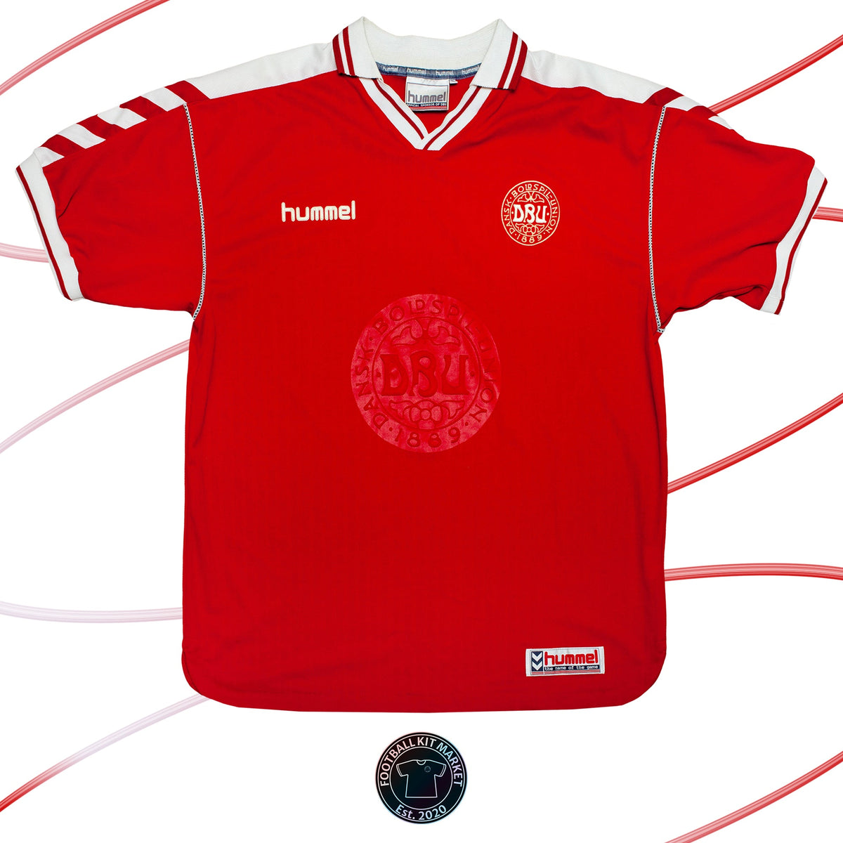 Genuine DENMARK Home (1998-2000) - HUMMEL (XL) - Product Image from Football Kit Market