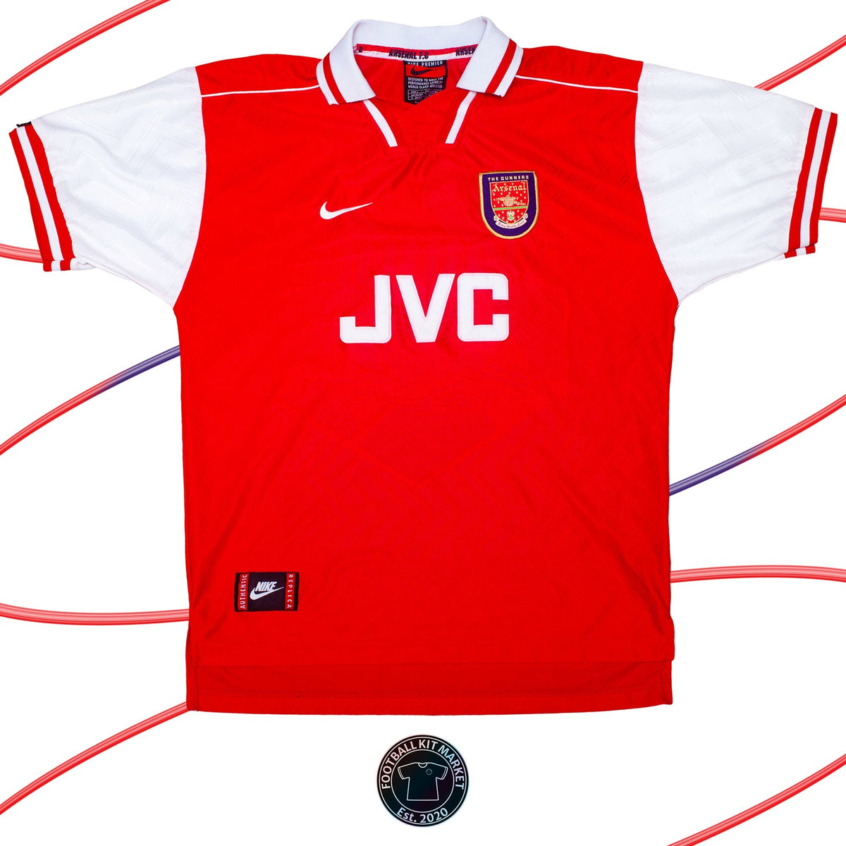 Genuine ARSENAL Home (1996-1998) - NIKE (L) - Product Image from Football Kit Market