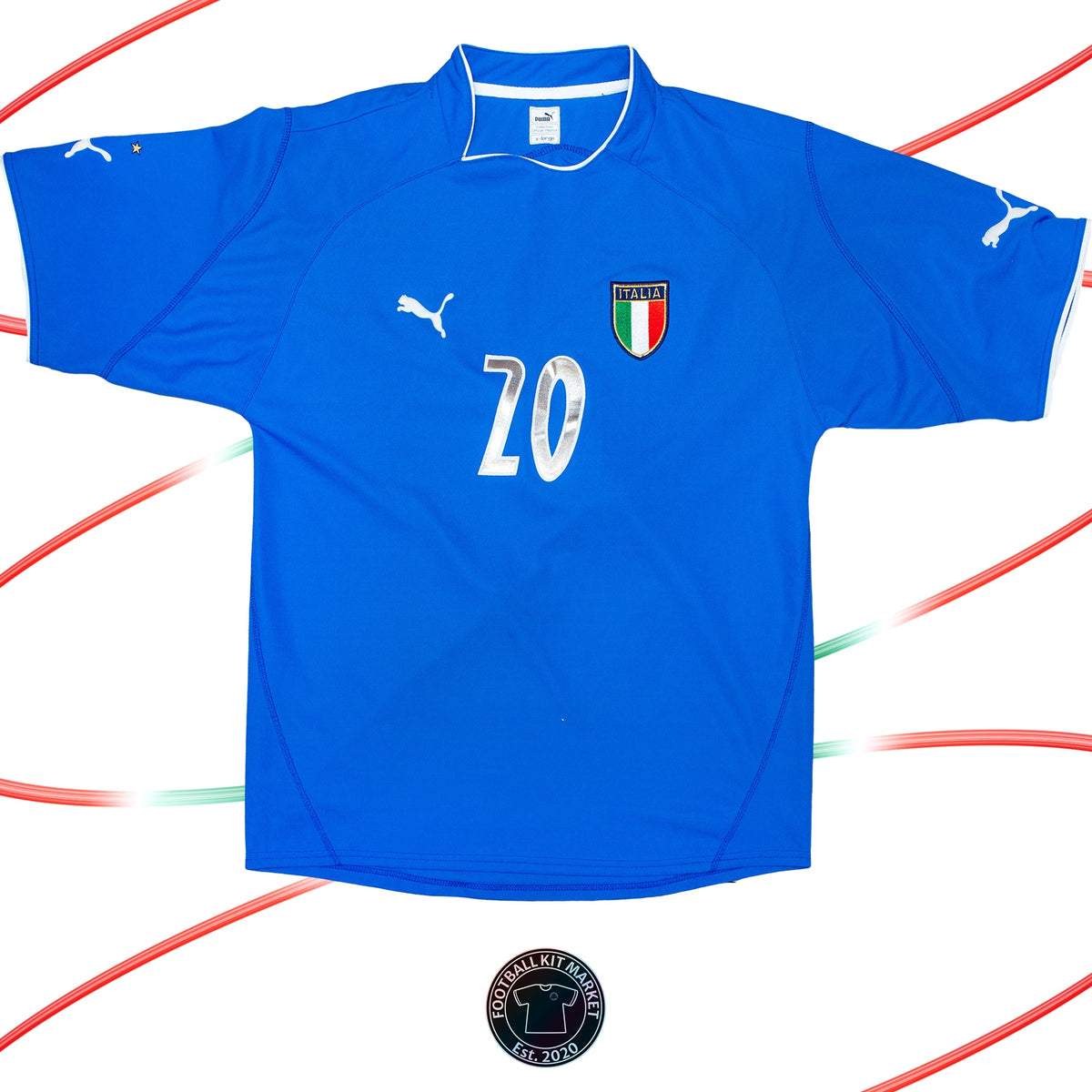 Genuine ITALY Home Shirt ROSATO (2003-2004) - PUMA (XL) - Product Image from Football Kit Market