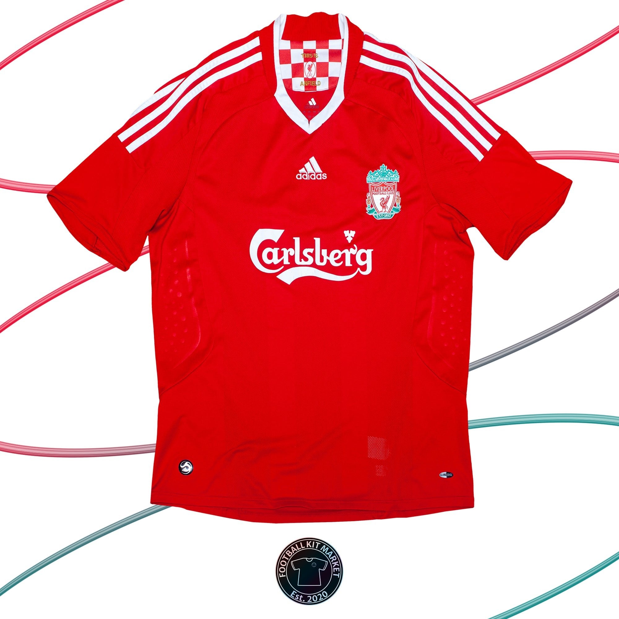 Genuine LIVERPOOL Home Shirt (2008-2010) - ADIDAS (L) - Product Image from Football Kit Market
