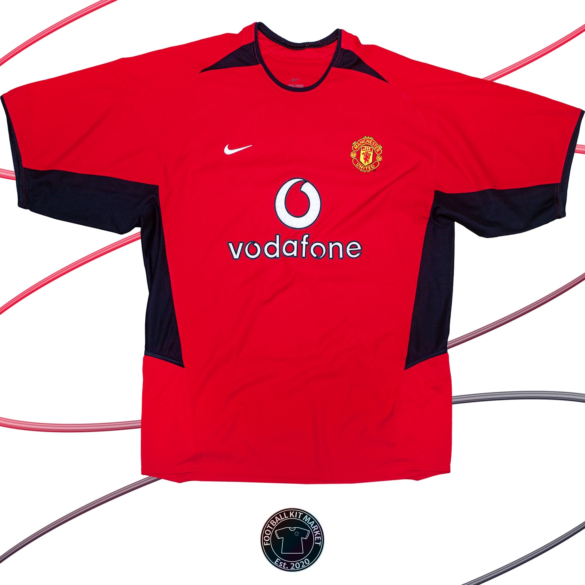 Genuine MANCHESTER UNITED Home Shirt (2002-2004) - NIKE (XL) - Product Image from Football Kit Market