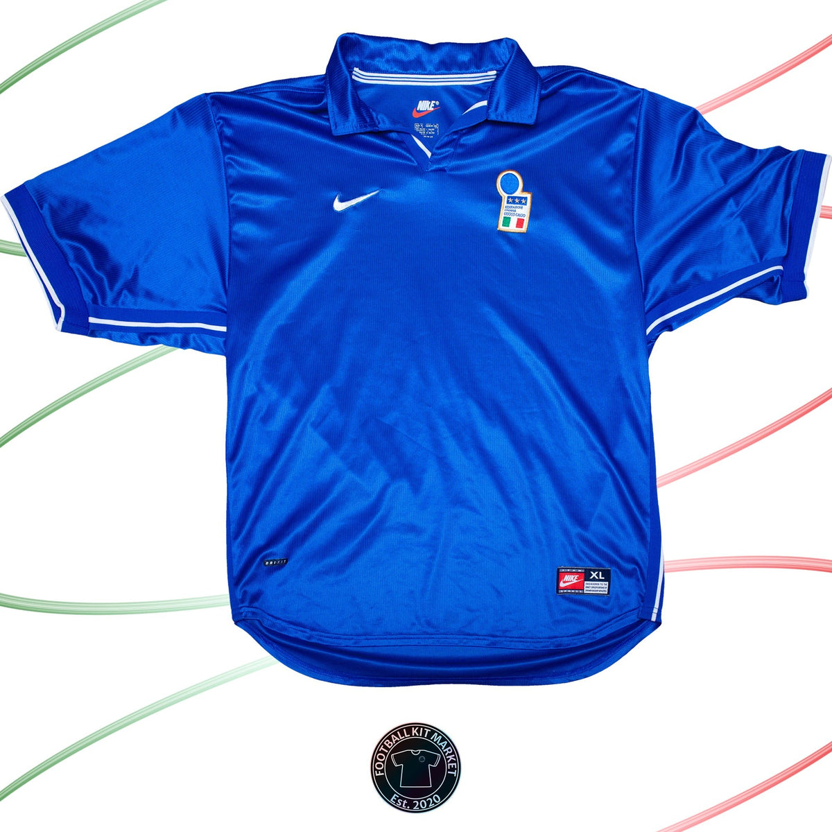 Genuine ITALY Home Shirt (1998) - NIKE (XL) - Product Image from Football Kit Market
