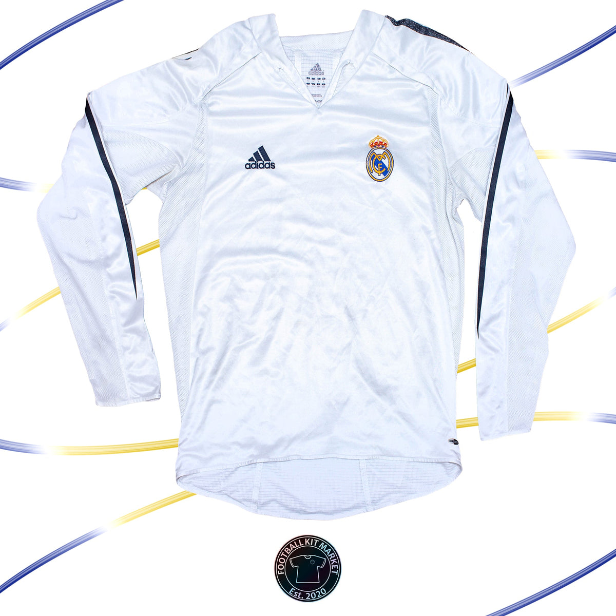 Genuine REAL MADRID Home Shirt (2004-2005) - ADIDAS (L) - Product Image from Football Kit Market