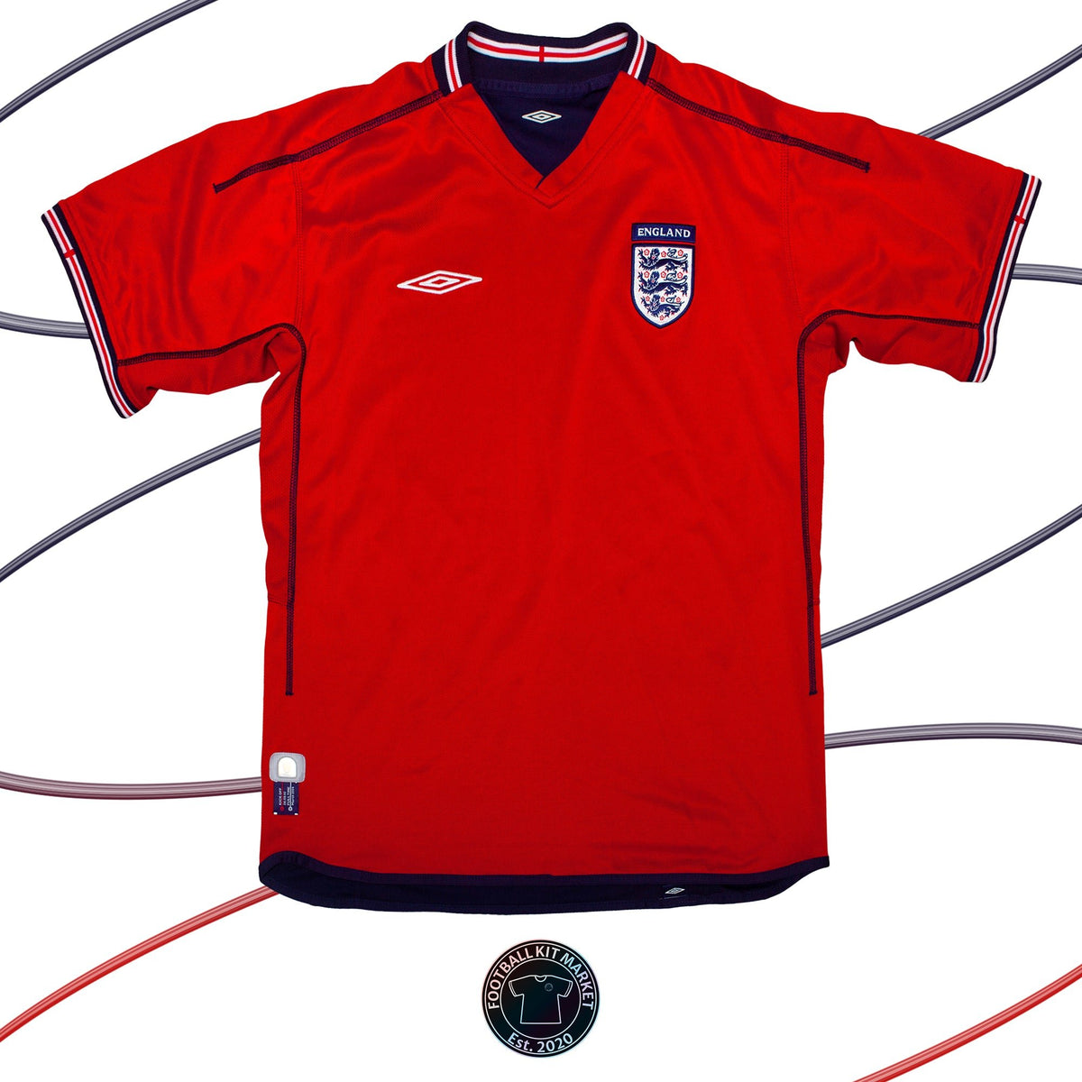Genuine ENGLAND Away Shirt (2002-2004) - UMBRO (L) - Product Image from Football Kit Market