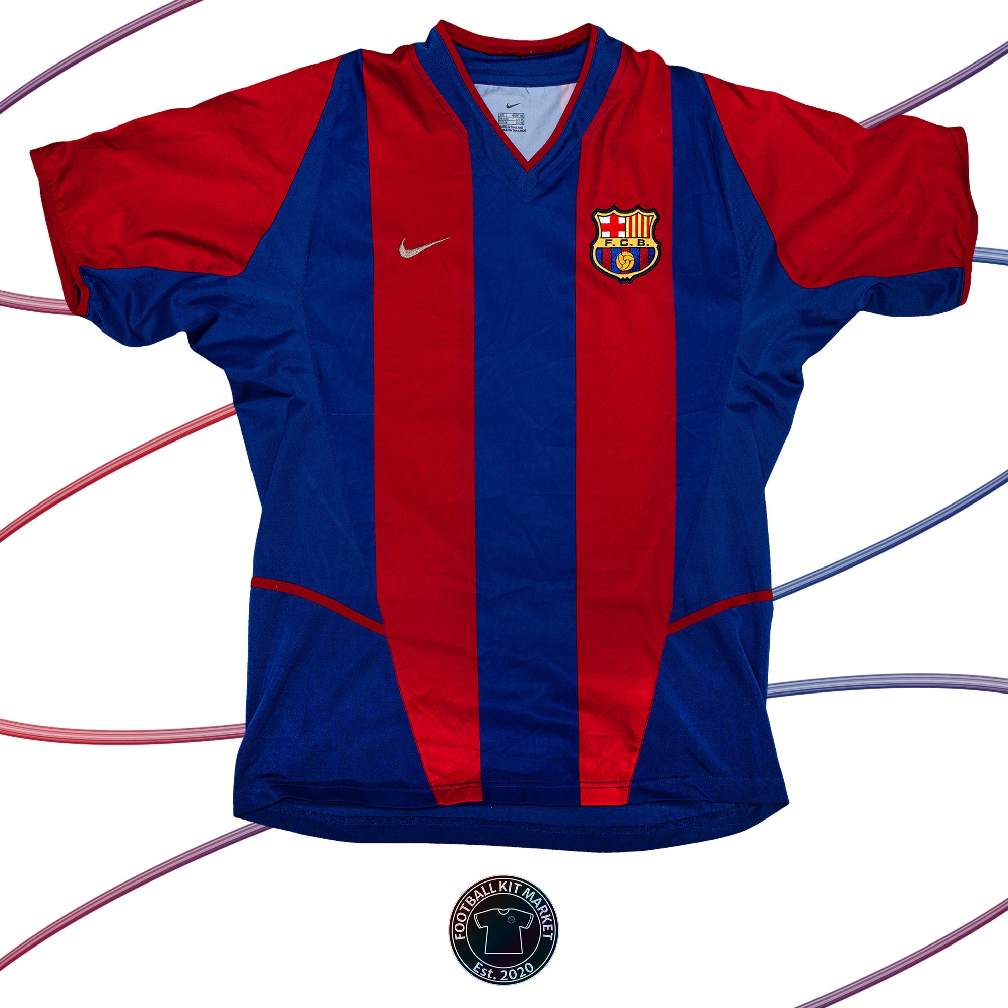 Genuine BARCELONA Home Shirt (2002-2003) - NIKE (L) - Product Image from Football Kit Market
