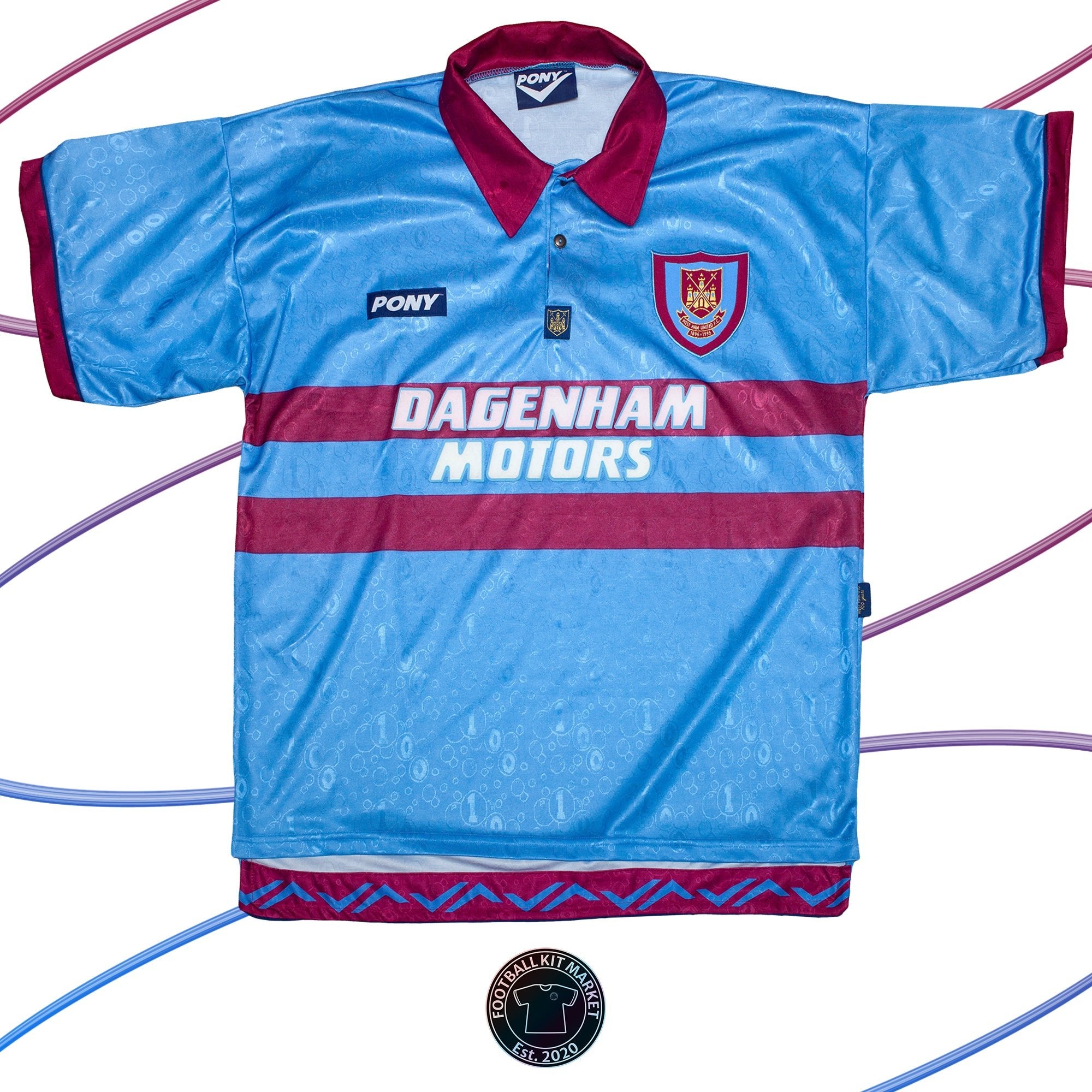 Genuine WEST HAM UNITED Away Shirt (1995-1997) - PONY (XL) - Product Image from Football Kit Market