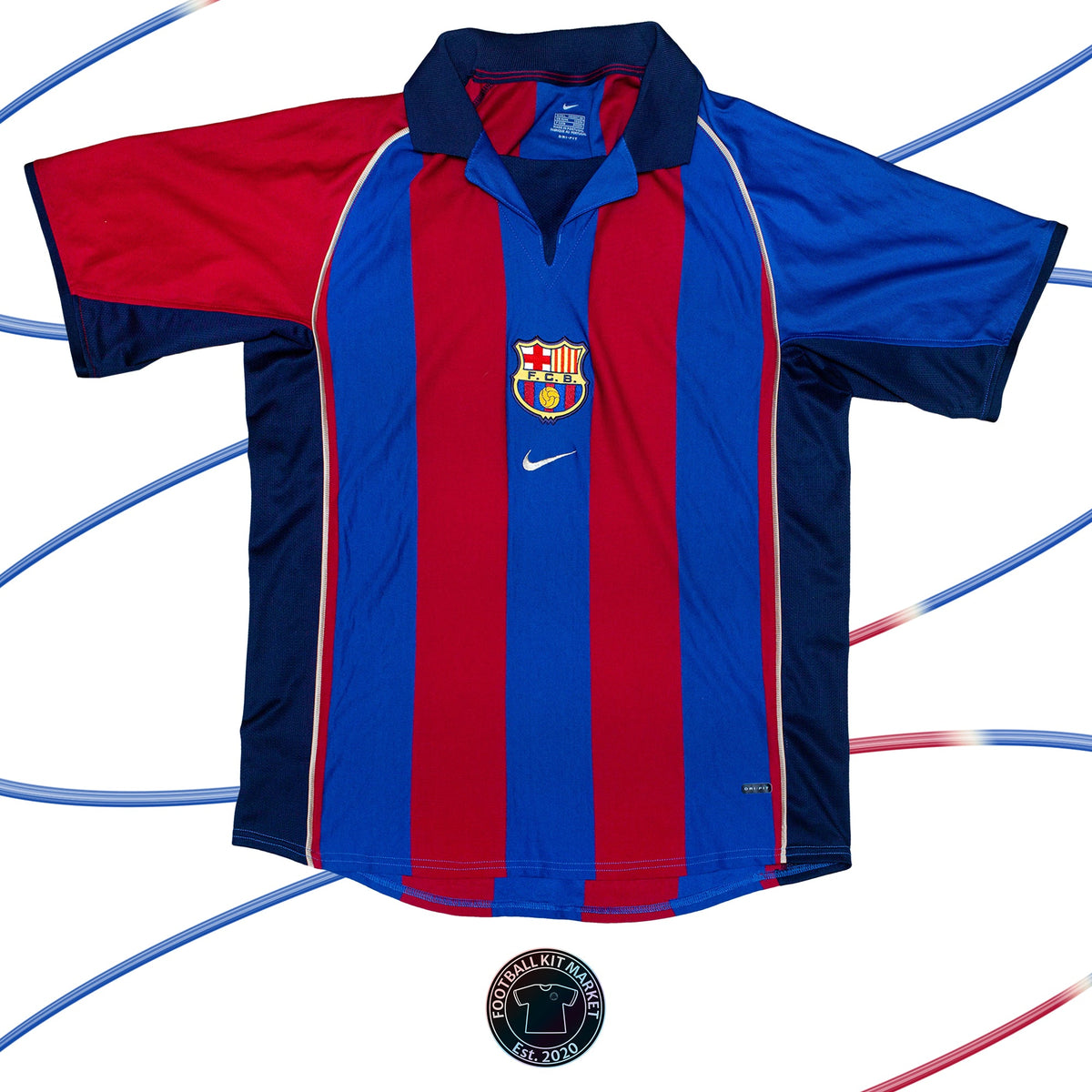 Genuine BARCELONA Home Shirt (2000-2002) - NIKE (L) - Product Image from Football Kit Market