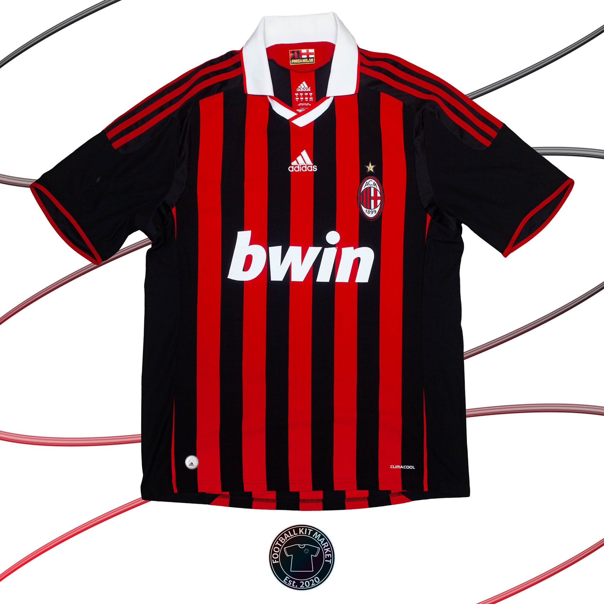 Genuine AC MILAN Home Shirt (2009-2010) - ADIDAS (XL) - Product Image from Football Kit Market