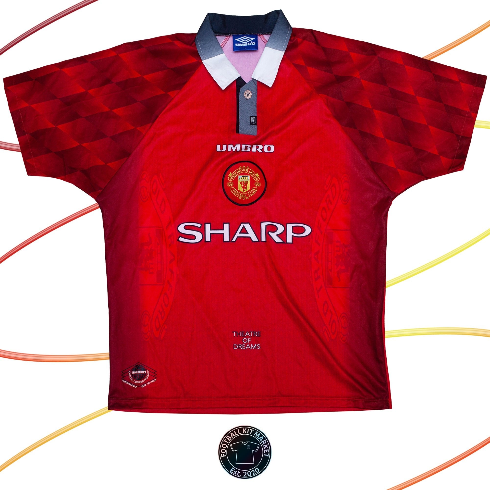 Genuine MANCHESTER UNITED Home Shirt (1996-1998) - UMBRO (L) - Product Image from Football Kit Market