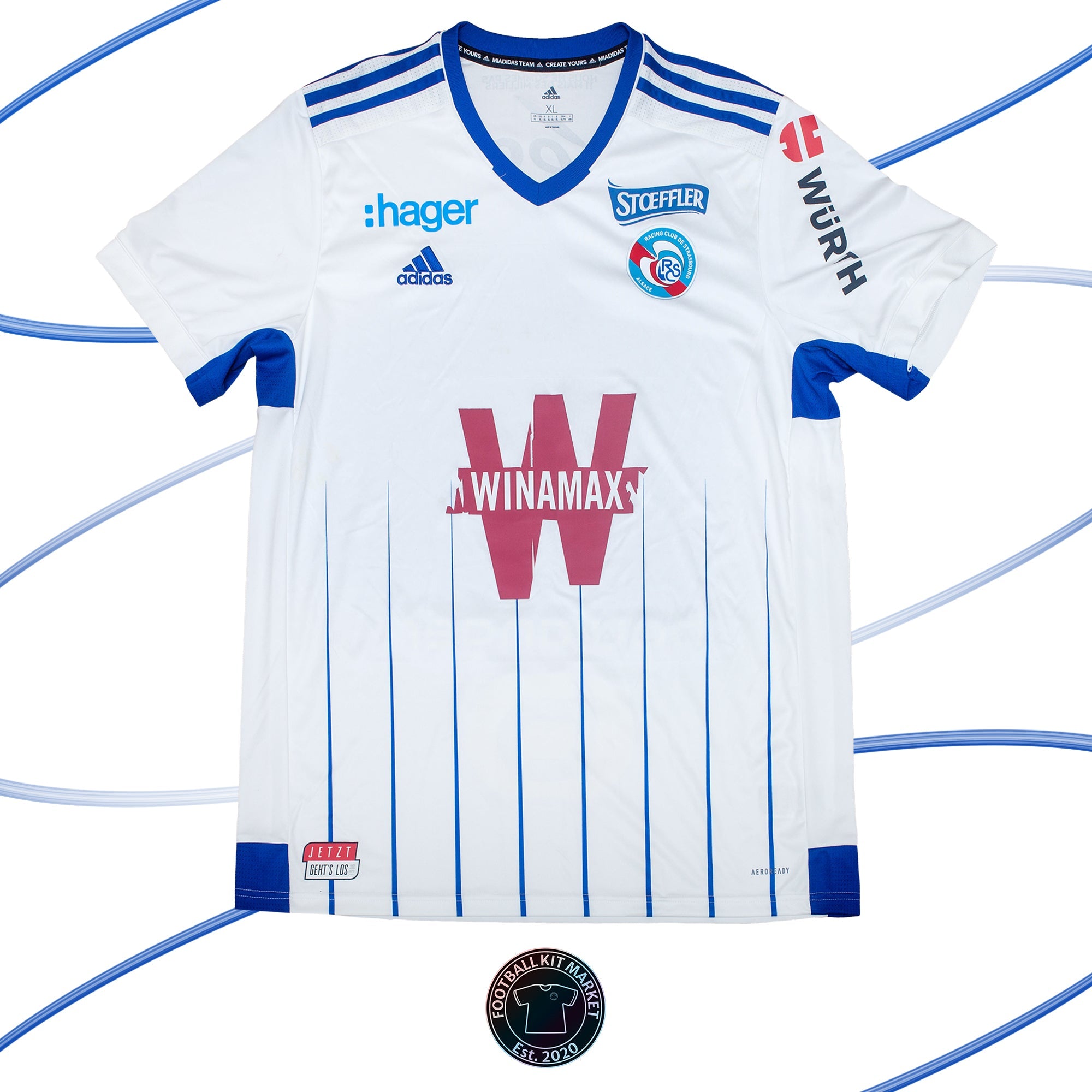 Genuine RACING CLUB STRASBOURG Away Shirt (2021-2022) - ADIDAS (XL) - Product Image from Football Kit Market