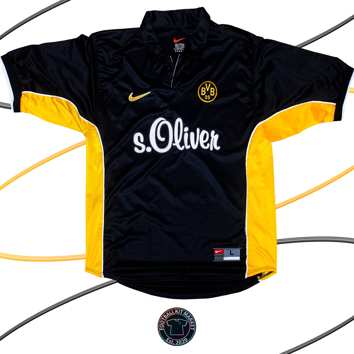 Genuine BORUSSIA DORTMUND Away Shirt (1998-2000) - NIKE (L) - Product Image from Football Kit Market