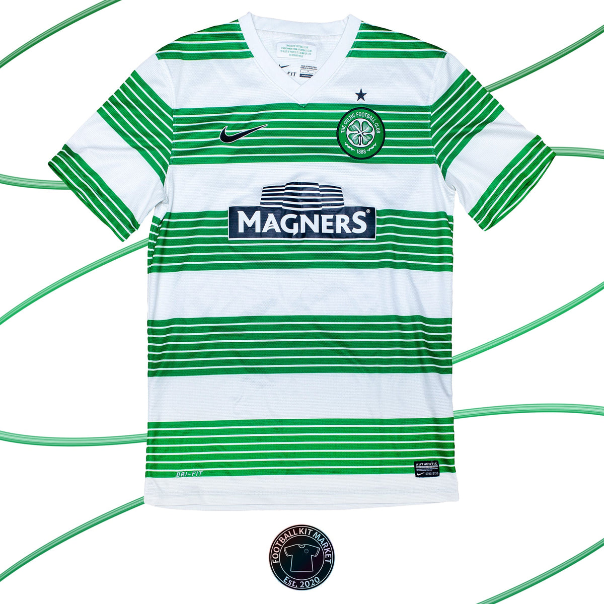 Genuine CELTIC Home Shirt BROWN (2013-2015) - NIKE (S) - Product Image from Football Kit Market