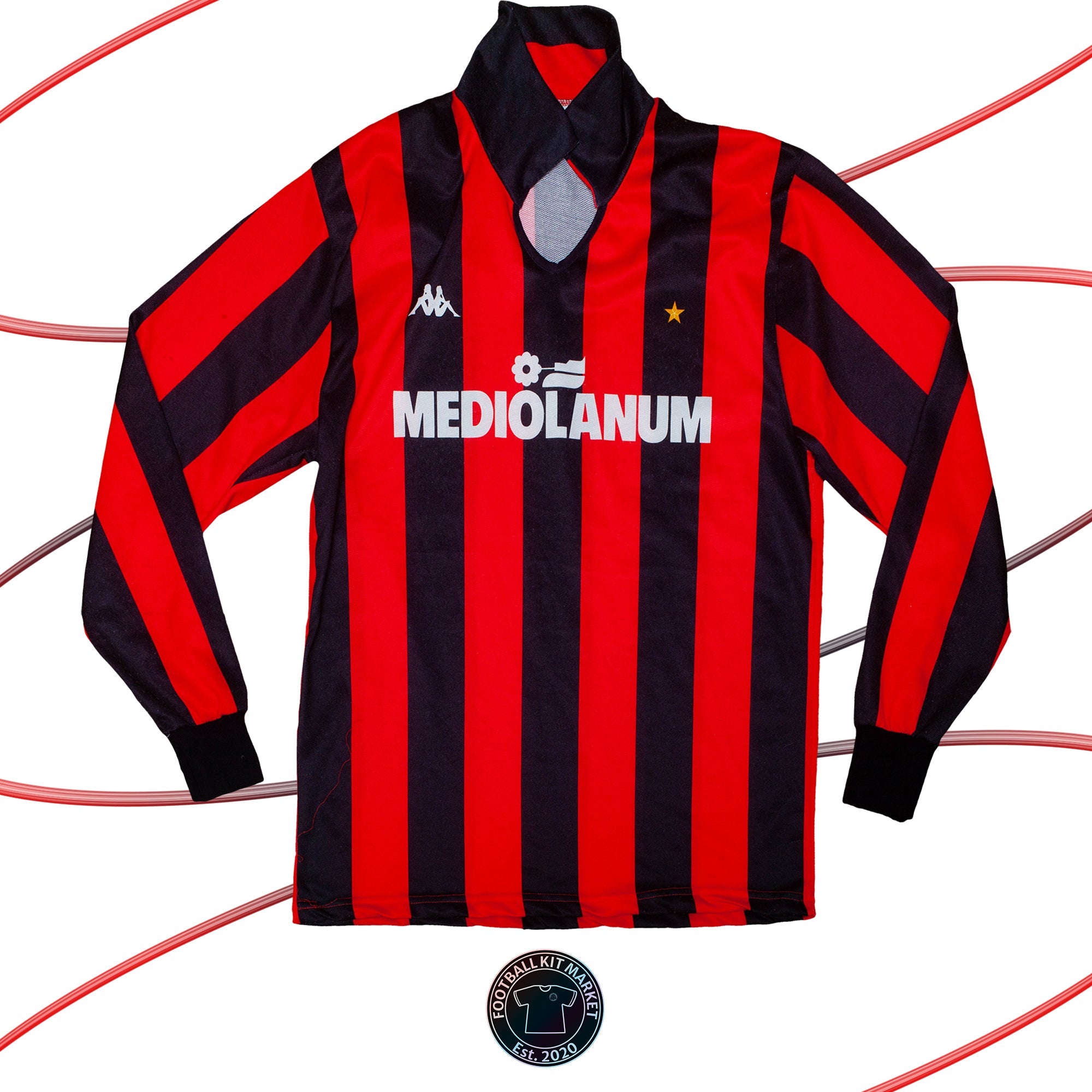 Genuine AC MILAN Home (1987-1988) - KAPPA (L) - Product Image from Football Kit Market