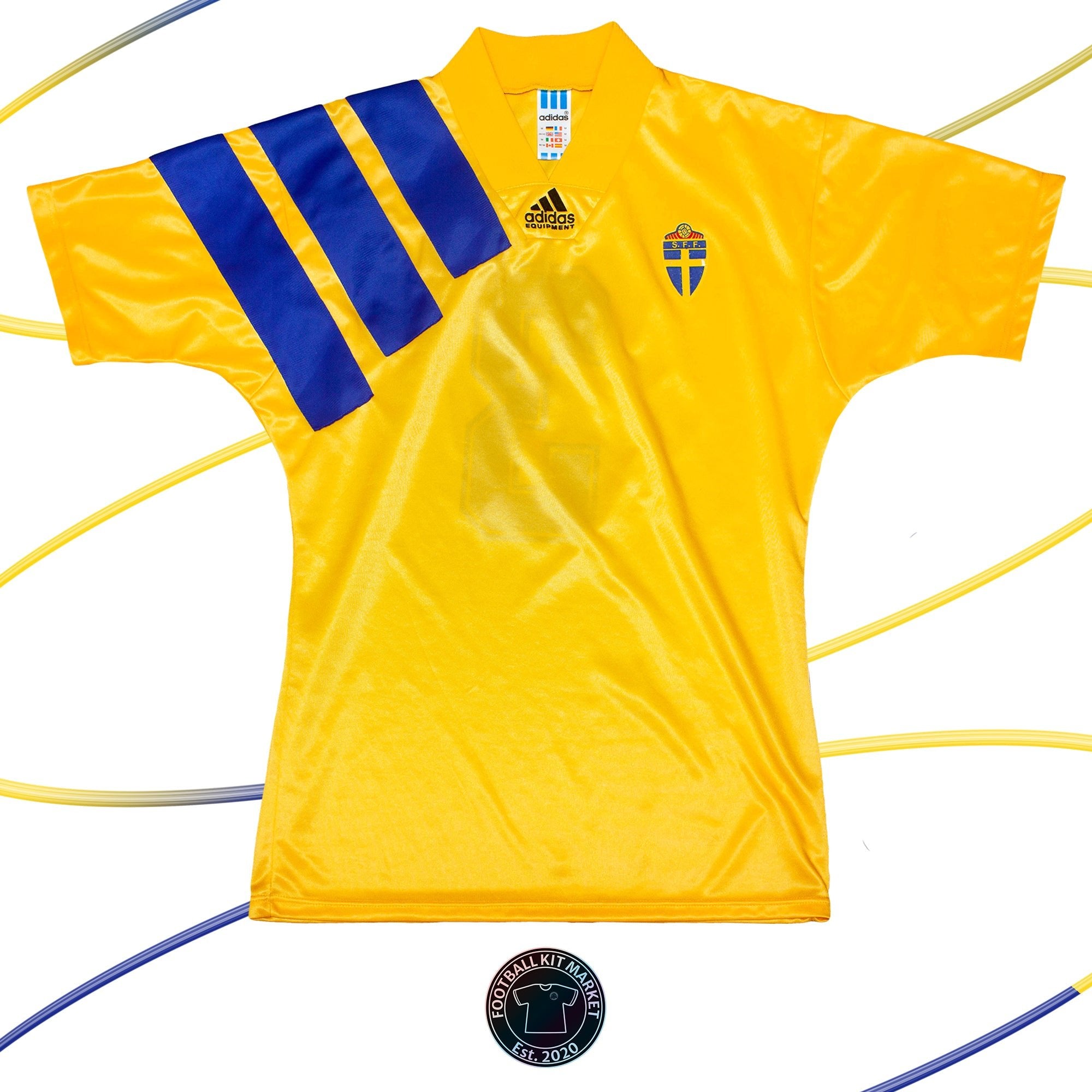 Genuine SWEDEN Home (1991-1993) - ADIDAS (M) - Product Image from Football Kit Market