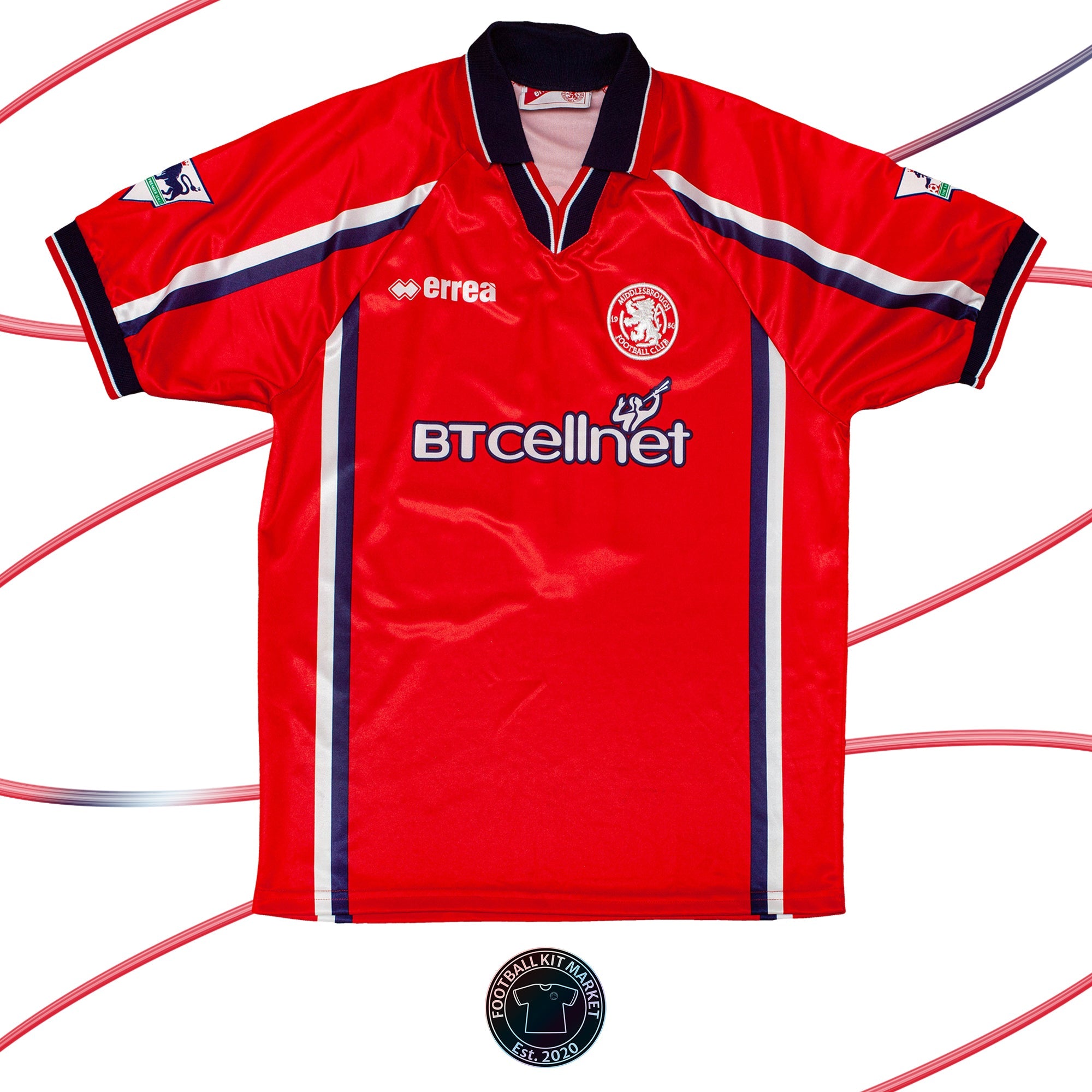 Genuine MIDDLESBROUGH Home Shirt GASCOIGNE (1999-2000) - ERREA (M) - Product Image from Football Kit Market
