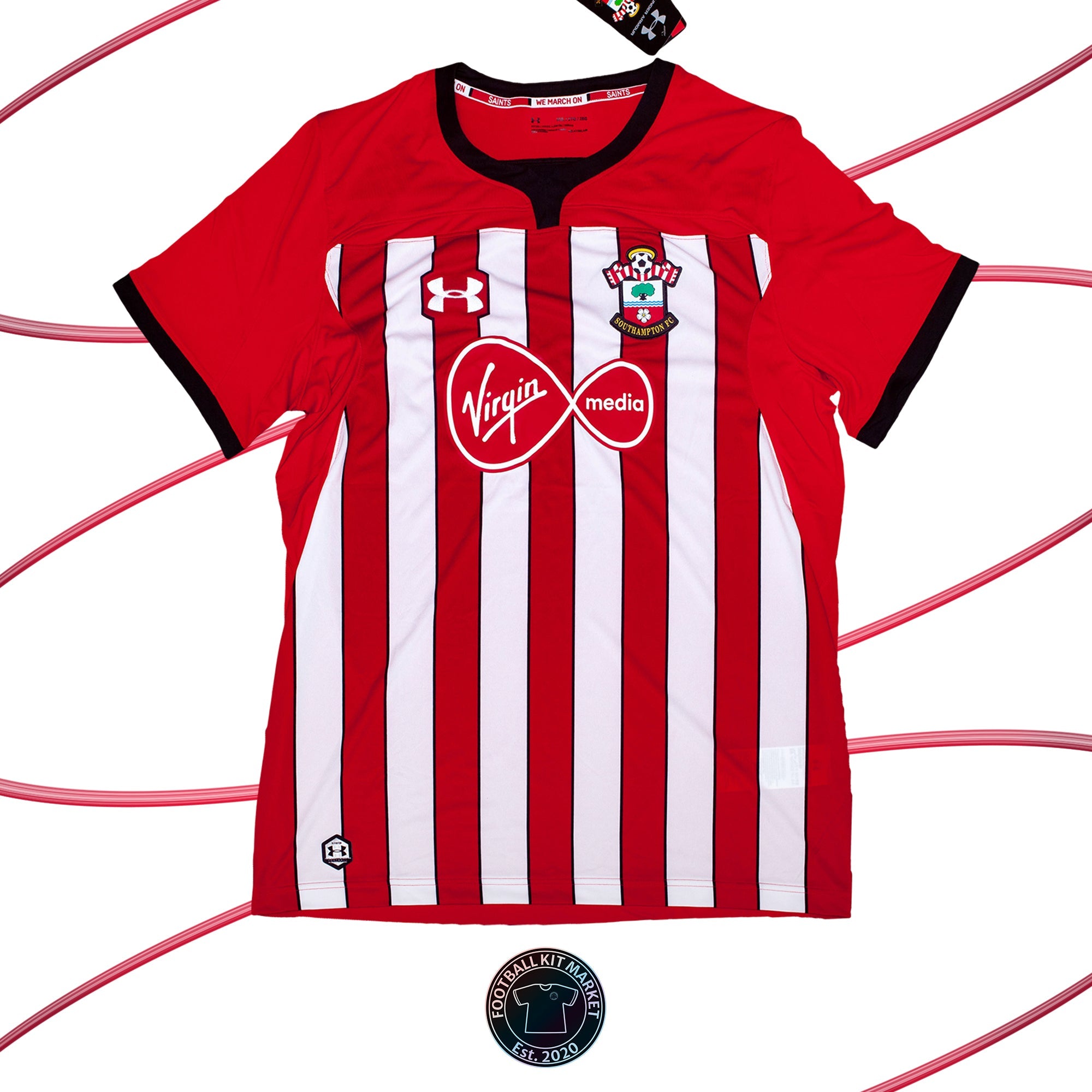Genuine SOUTHAMPTON Home Shirt (2018-2019) - UNDER ARMOUR (XXL) - Product Image from Football Kit Market